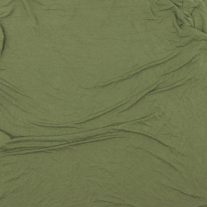 Womens UK Size 14 New Look Green Basic T-Shirt