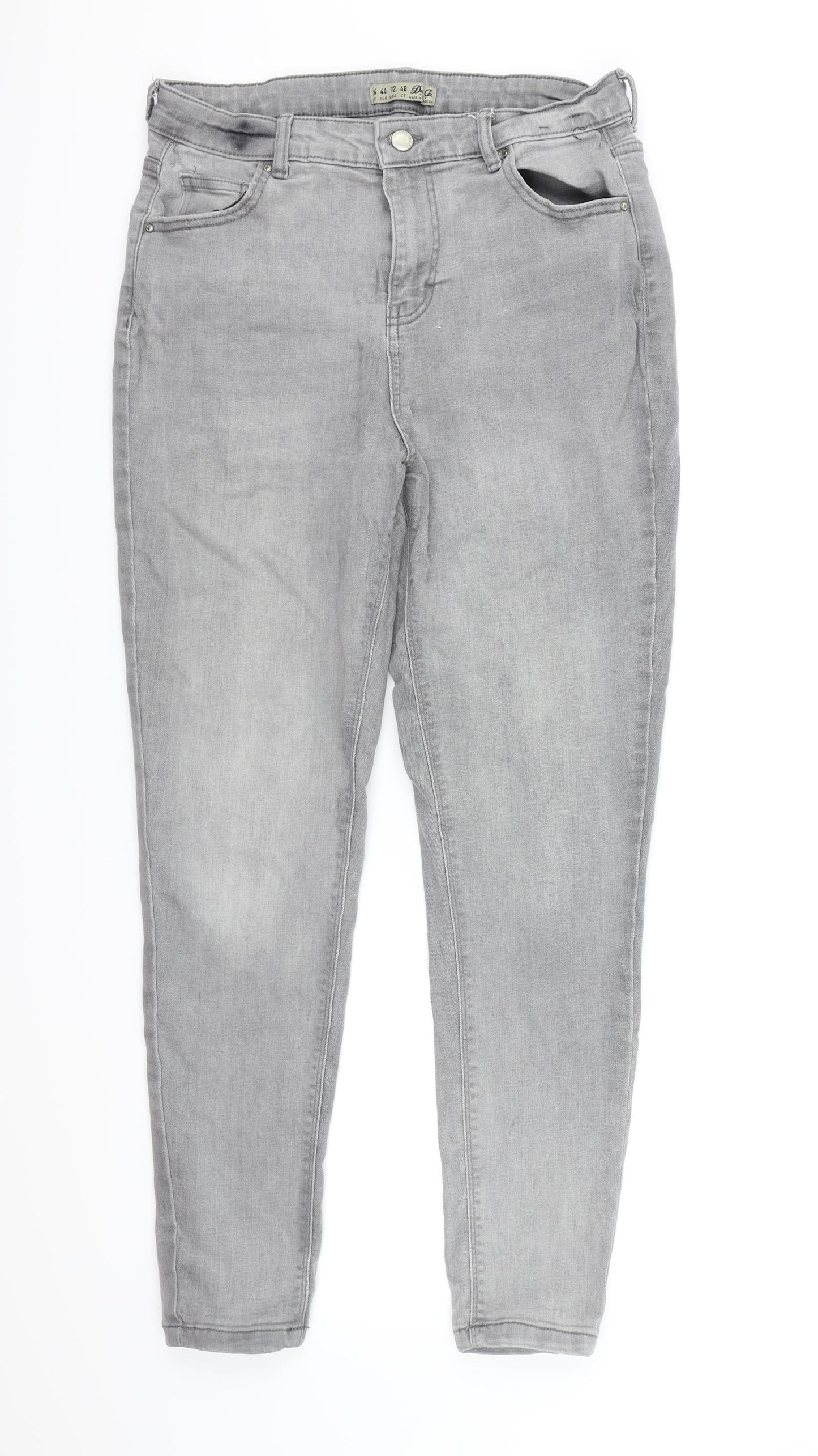 Denim & Co. Womens Grey  Denim Skinny Jeans Size 16 L26 in