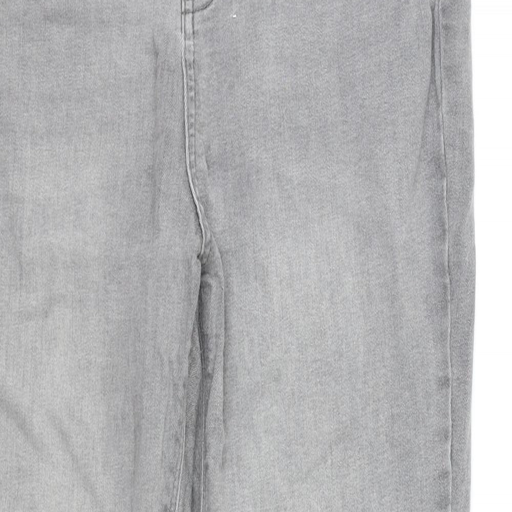 Denim & Co. Womens Grey  Denim Skinny Jeans Size 16 L26 in