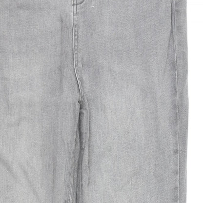 Denim & Co. Womens Grey  Denim Skinny Jeans Size 16 L26 in