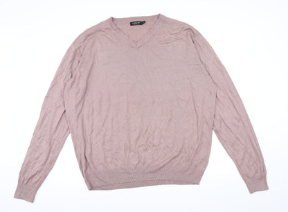 CAPSULE  Mens Pink  Knit Pullover Jumper Size XL