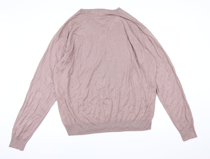 CAPSULE  Mens Pink  Knit Pullover Jumper Size XL