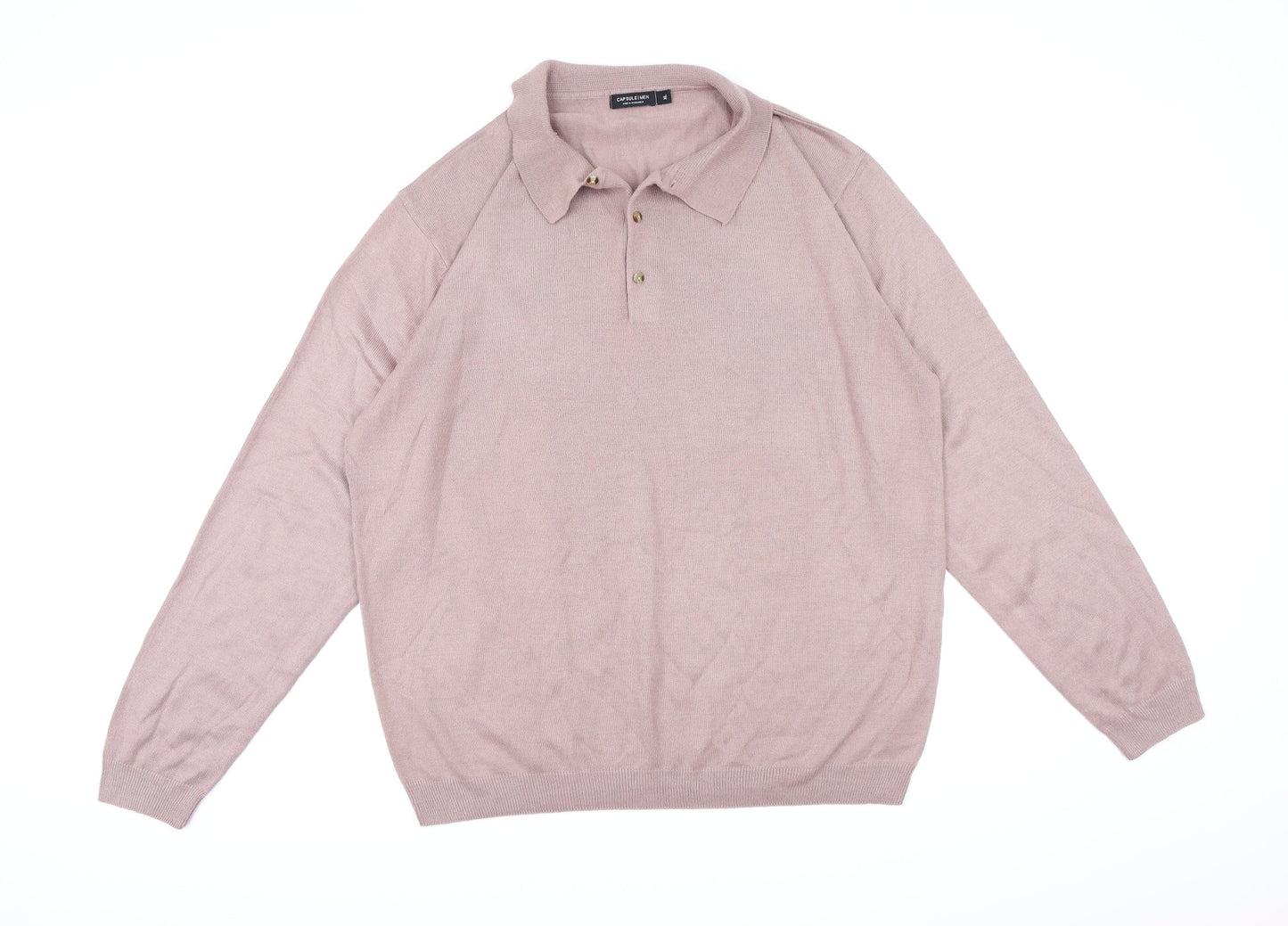 CAPSULE  Mens Pink  Knit Pullover Jumper Size XL