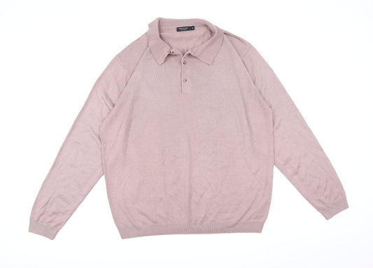 CAPSULE  Mens Pink  Knit Pullover Jumper Size XL