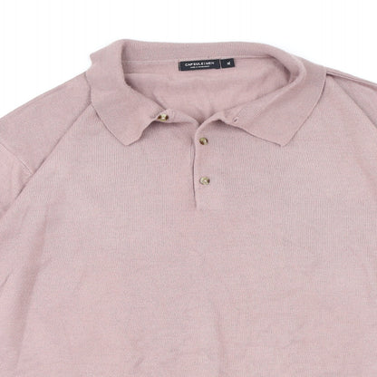 CAPSULE  Mens Pink  Knit Pullover Jumper Size XL