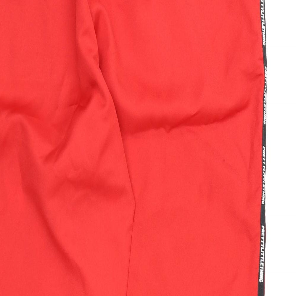 PRETTYLITTLETHING Womens Red   Trousers  Size 16 L28 in