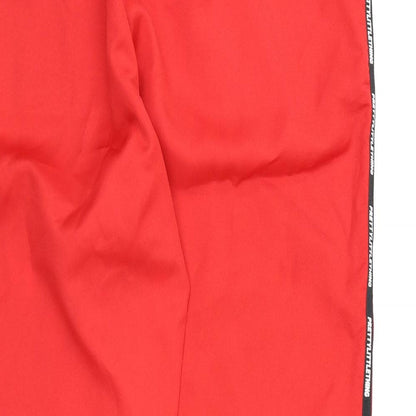 PRETTYLITTLETHING Womens Red   Trousers  Size 16 L28 in