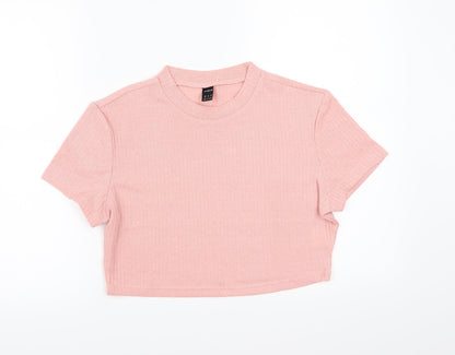 SheIn Womens Pink   Cropped T-Shirt Size XL