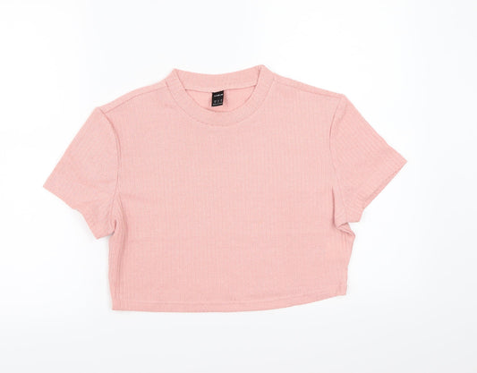 SheIn Womens Pink   Cropped T-Shirt Size XL