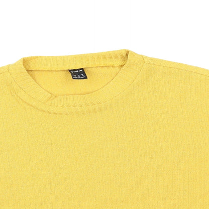 SheIn Womens Yellow   Cropped T-Shirt Size XL