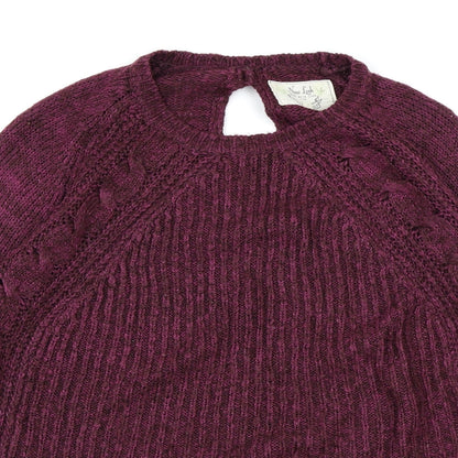 New Look Womens Purple  Knit Pullover Jumper Size S