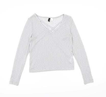 Divided by H&M Womens Silver  Knit Pullover Jumper Size M