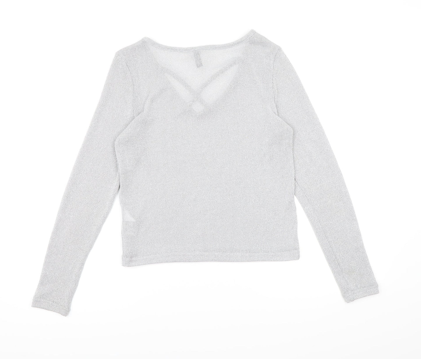 Divided by H&M Womens Silver  Knit Pullover Jumper Size M