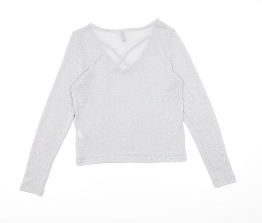 Divided by H&M Womens Silver  Knit Pullover Jumper Size M