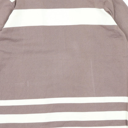 Fay Louise Womens Brown Striped Knit Cardigan Jumper Size L