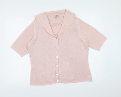 Per Una Womens Pink  Knit Cardigan Jumper Size L
