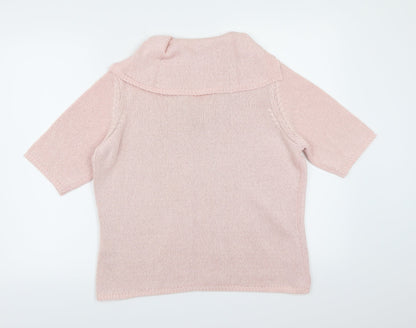 Per Una Womens Pink  Knit Cardigan Jumper Size L