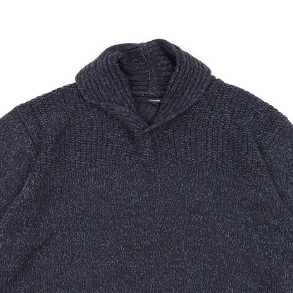 George Mens Blue  Knit Pullover Jumper Size M