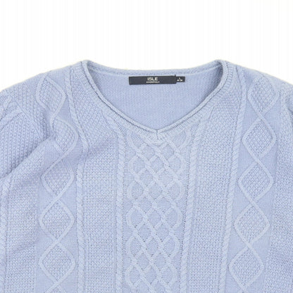 Isle Essentials Womens Blue  Knit Pullover Jumper Size 18