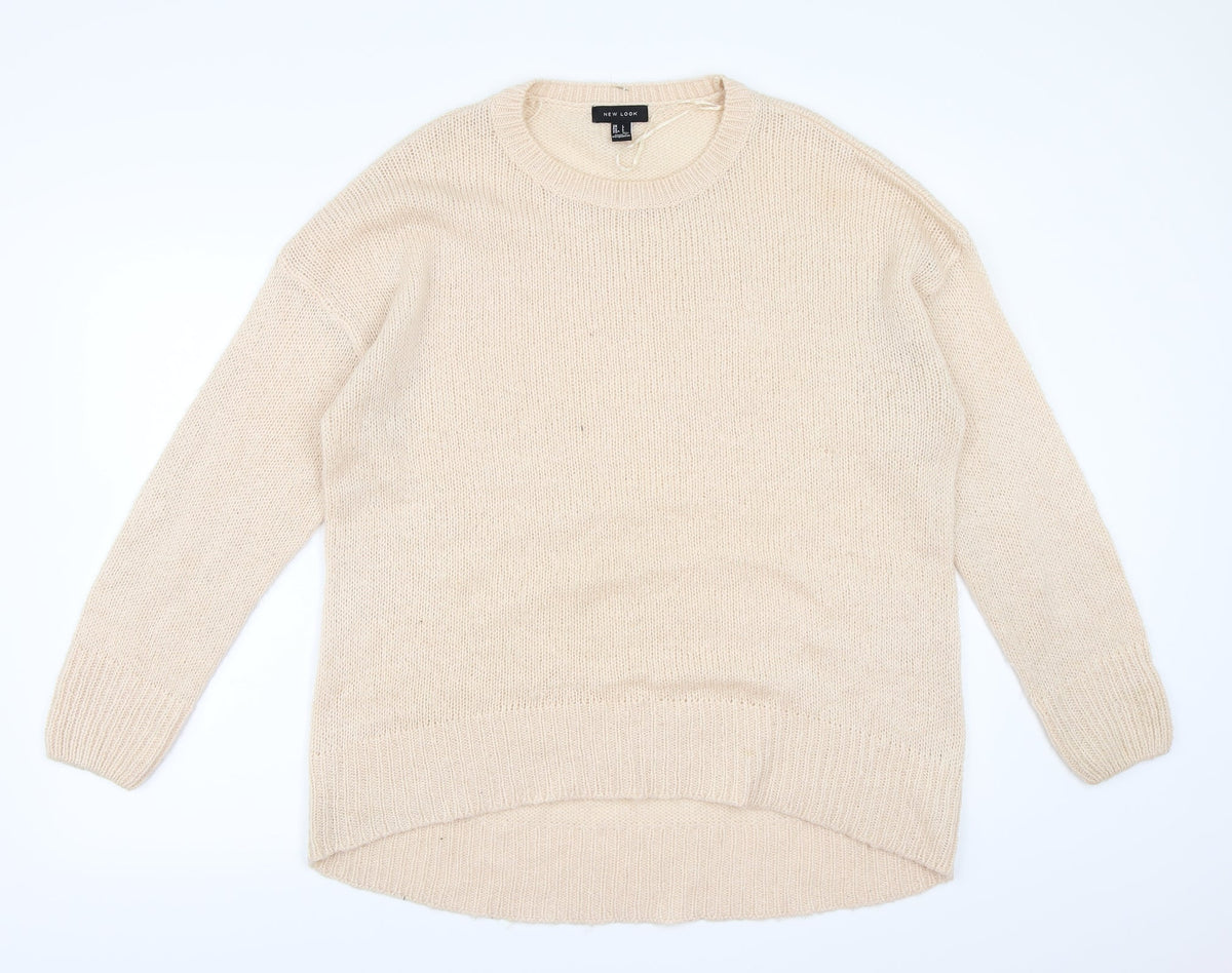 New Look Womens Pink  Knit Pullover Jumper Size L
