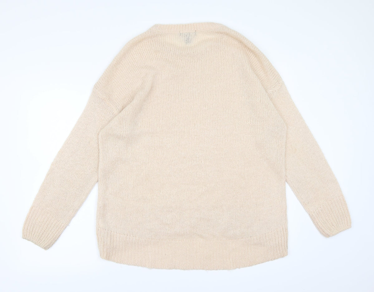 New Look Womens Pink  Knit Pullover Jumper Size L