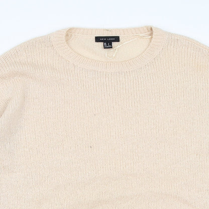 New Look Womens Pink  Knit Pullover Jumper Size L
