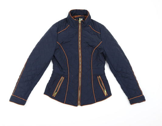 Womens UK Size 8 H&M Blue Overcoat