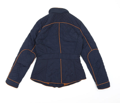 Womens UK Size 8 H&M Blue Overcoat