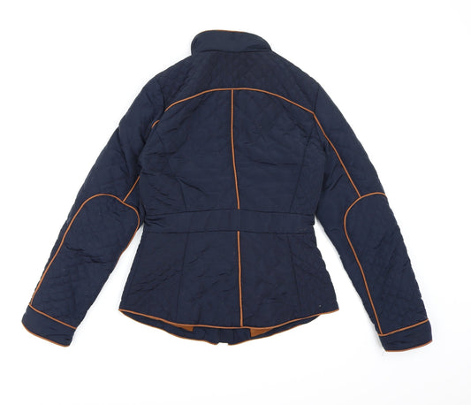 Womens UK Size 8 H&M Blue Overcoat