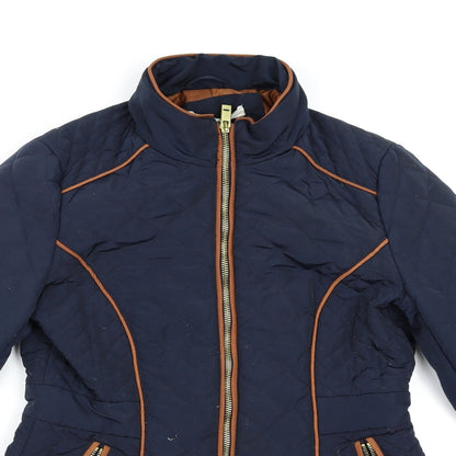 Womens UK Size 8 H&M Blue Overcoat