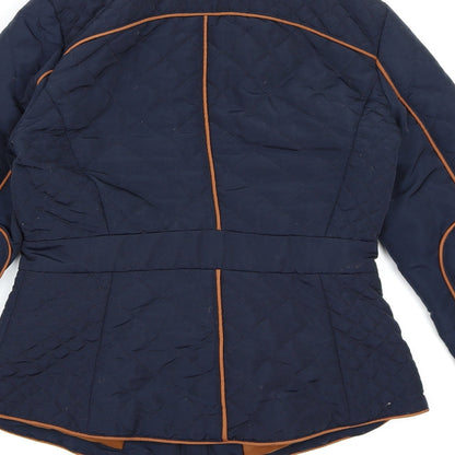 Womens UK Size 8 H&M Blue Overcoat