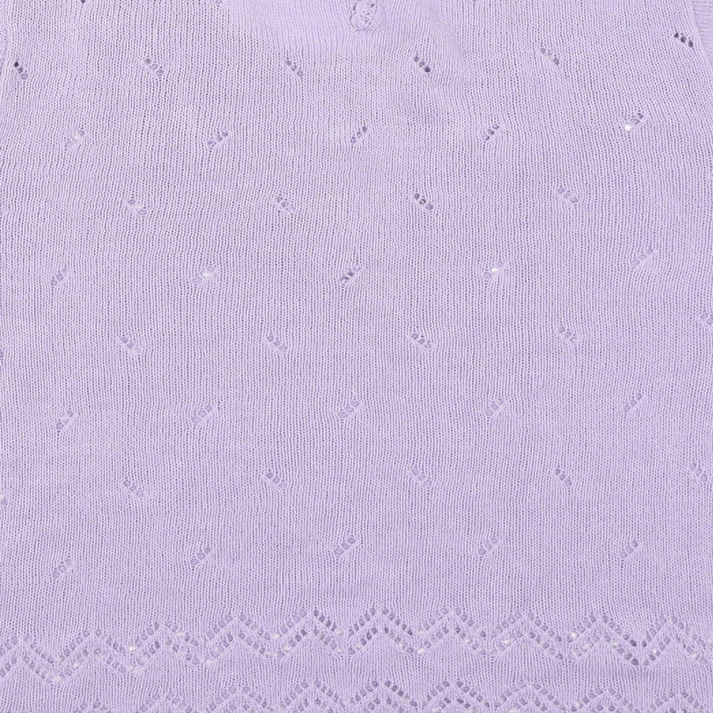 Affections Womens Purple  Knit Pullover Jumper Size M