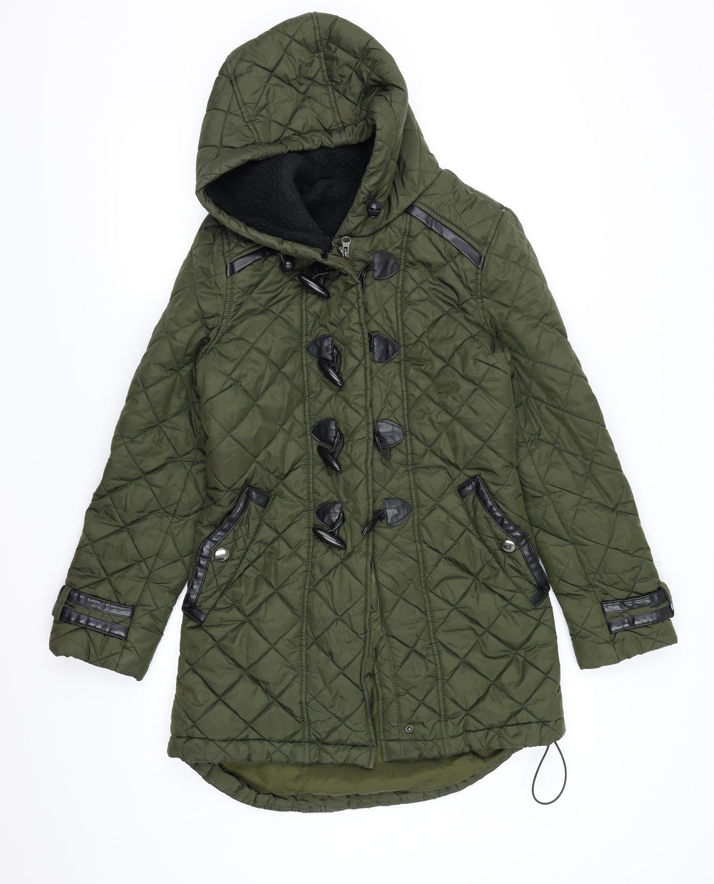 Womens UK Size 6 NEXT Green Quilted Coat