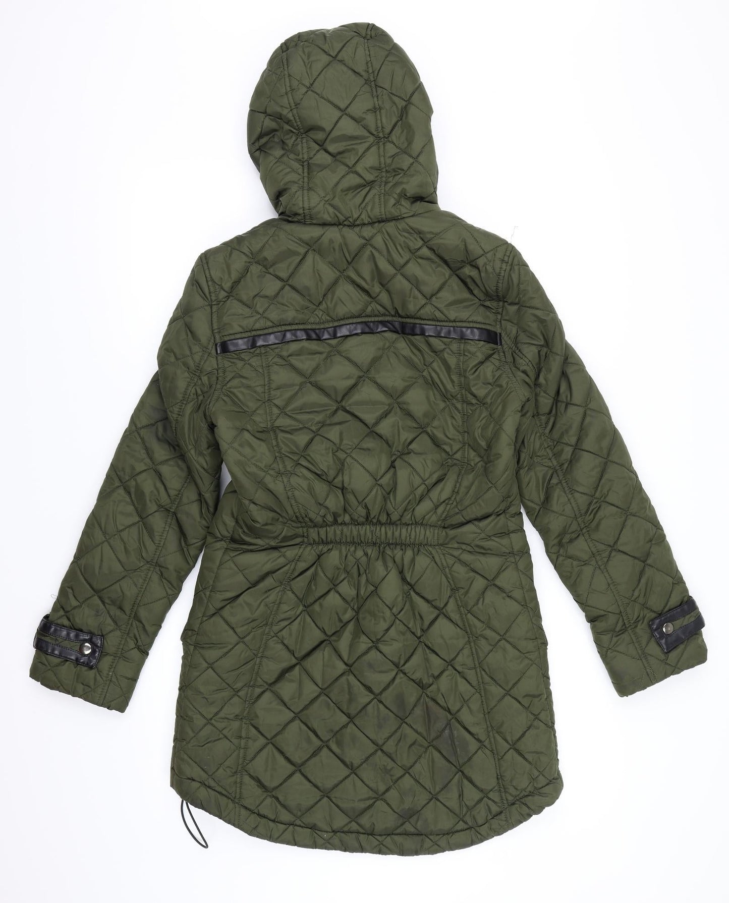 Womens UK Size 6 NEXT Green Quilted Coat