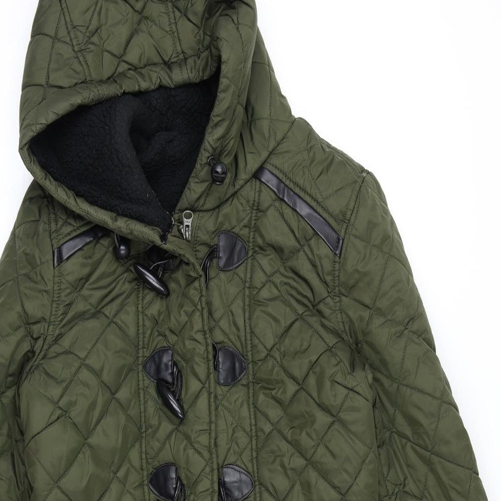 Womens UK Size 6 NEXT Green Quilted Coat