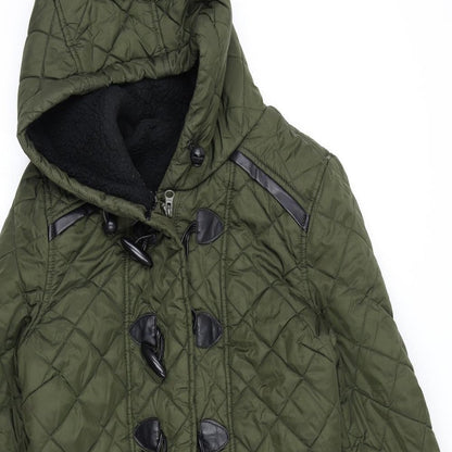 Womens UK Size 6 NEXT Green Quilted Coat