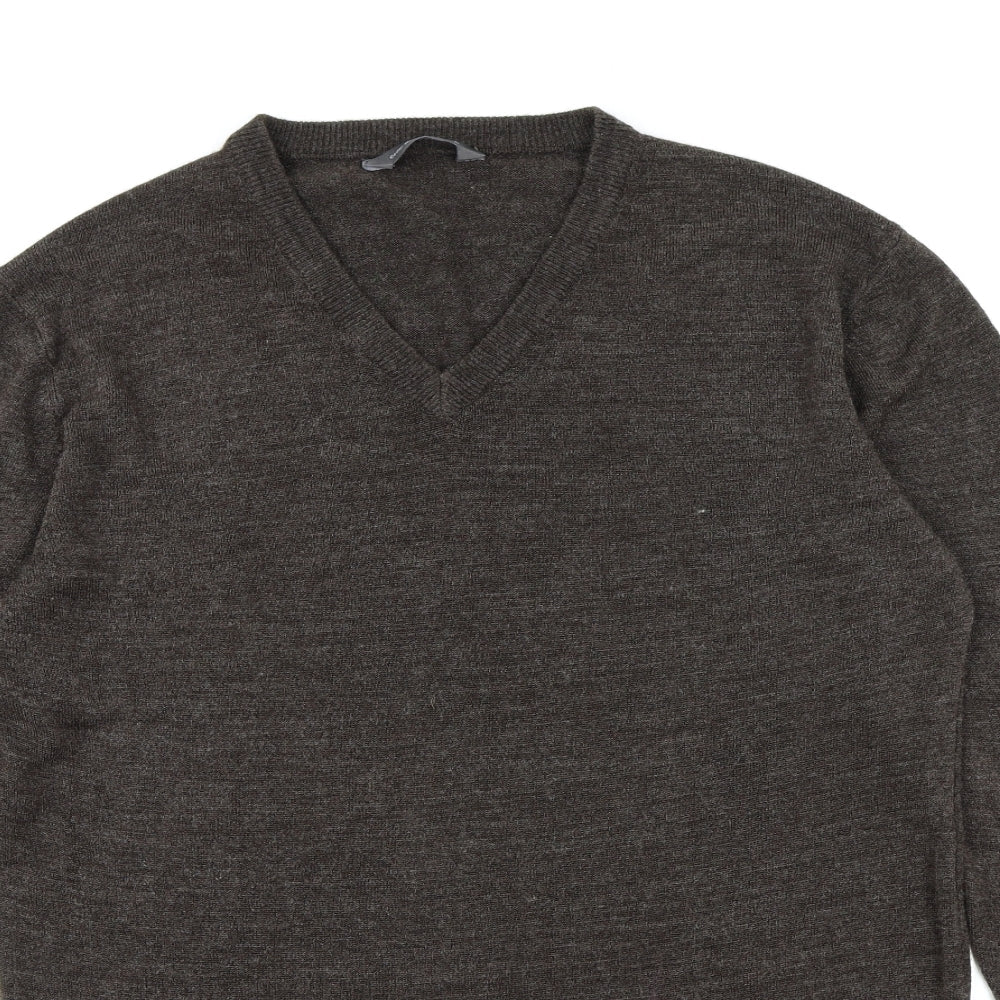 Cedar Wood State Mens Brown  Knit Pullover Jumper Size L
