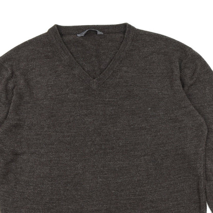 Cedar Wood State Mens Brown  Knit Pullover Jumper Size L