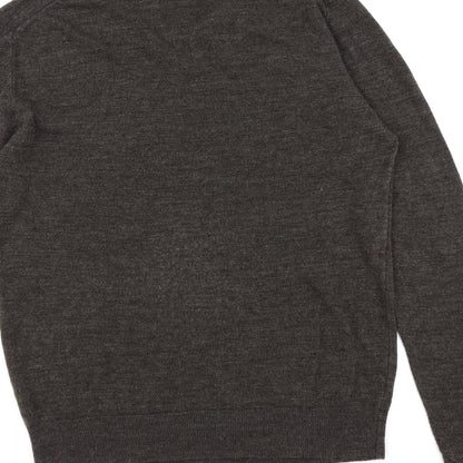 Cedar Wood State Mens Brown  Knit Pullover Jumper Size L