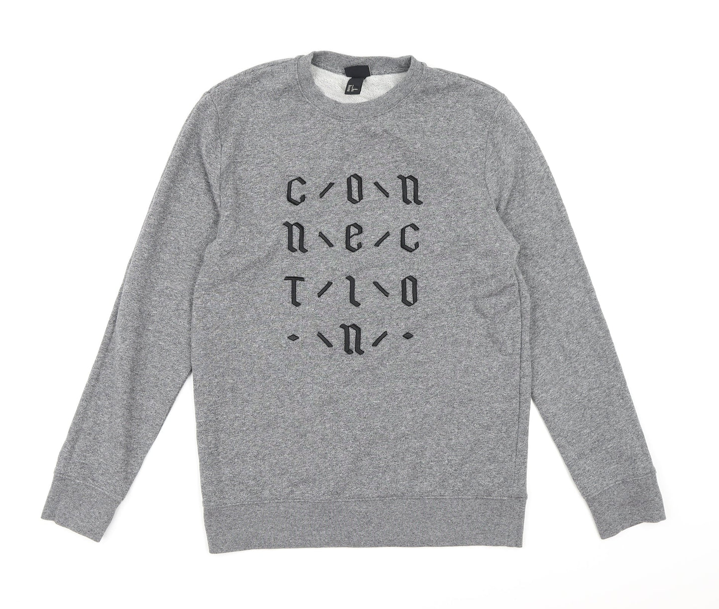 Mens UK Size S H&M Grey Pullover Sweatshirt