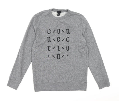 Mens UK Size S H&M Grey Pullover Sweatshirt