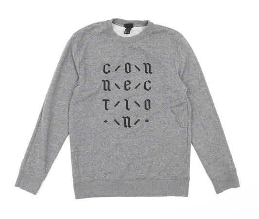 Mens UK Size S H&M Grey Pullover Sweatshirt
