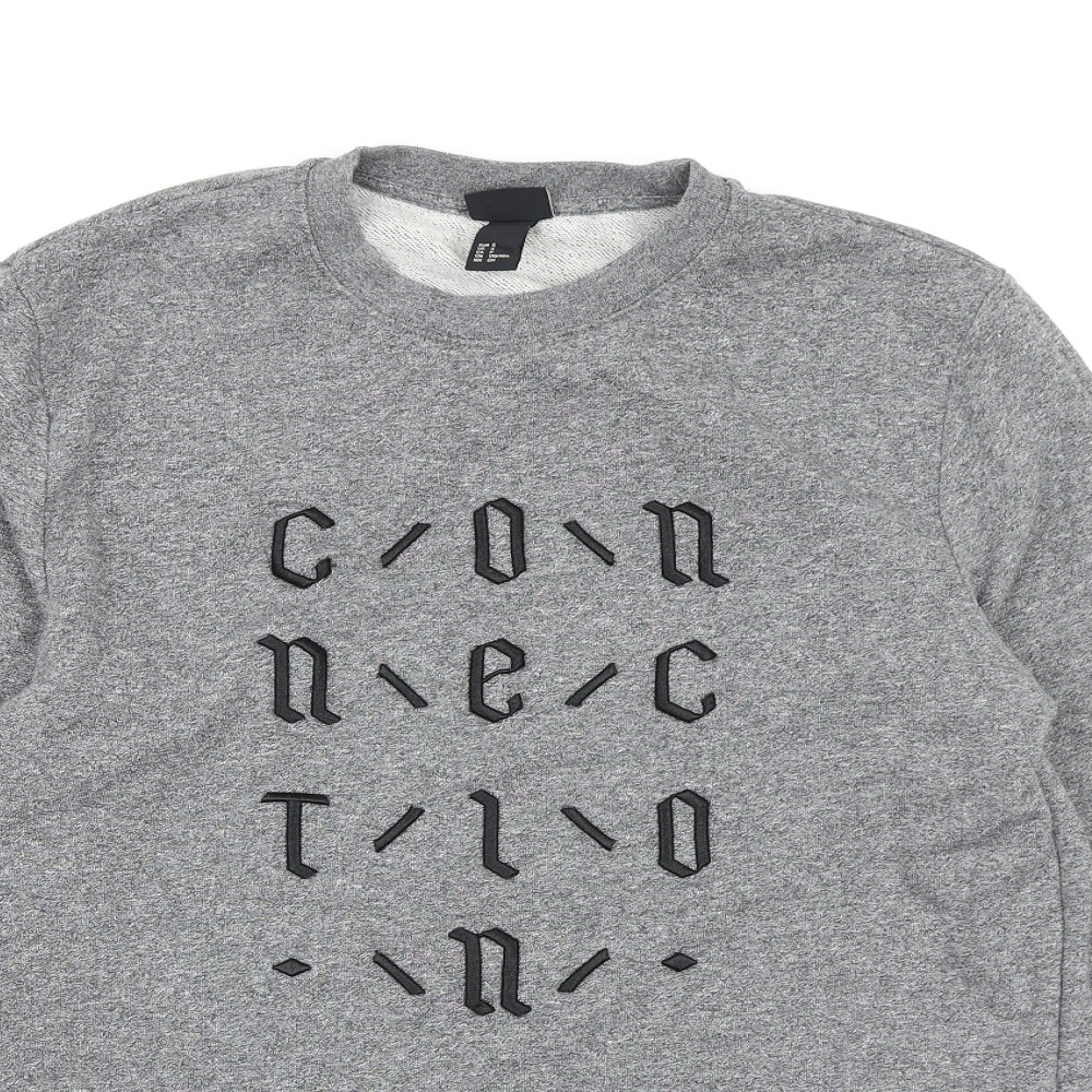 Mens UK Size S H&M Grey Pullover Sweatshirt