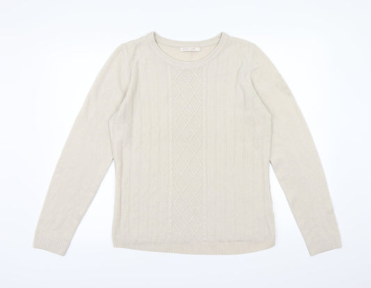 Anna rose Womens Beige  Knit Pullover Jumper Size L