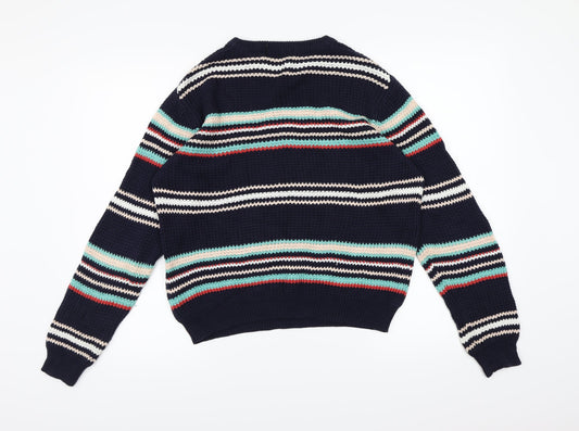 Atmosphere Womens Blue Striped Knit Pullover Jumper Size 14