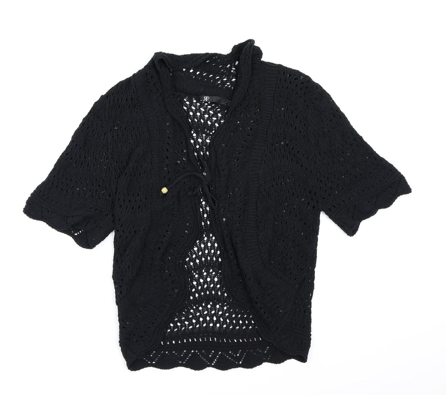 Preworn Womens Black  Knit Shrug Jumper Size 16