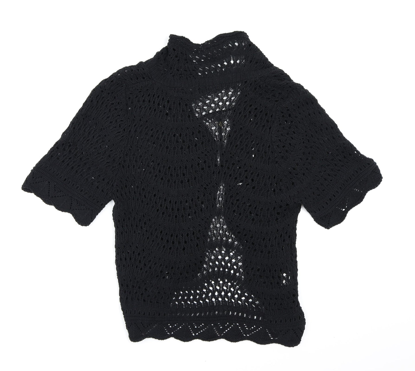 Preworn Womens Black  Knit Shrug Jumper Size 16