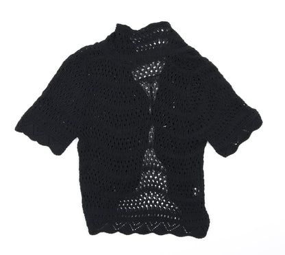 Preworn Womens Black  Knit Shrug Jumper Size 16