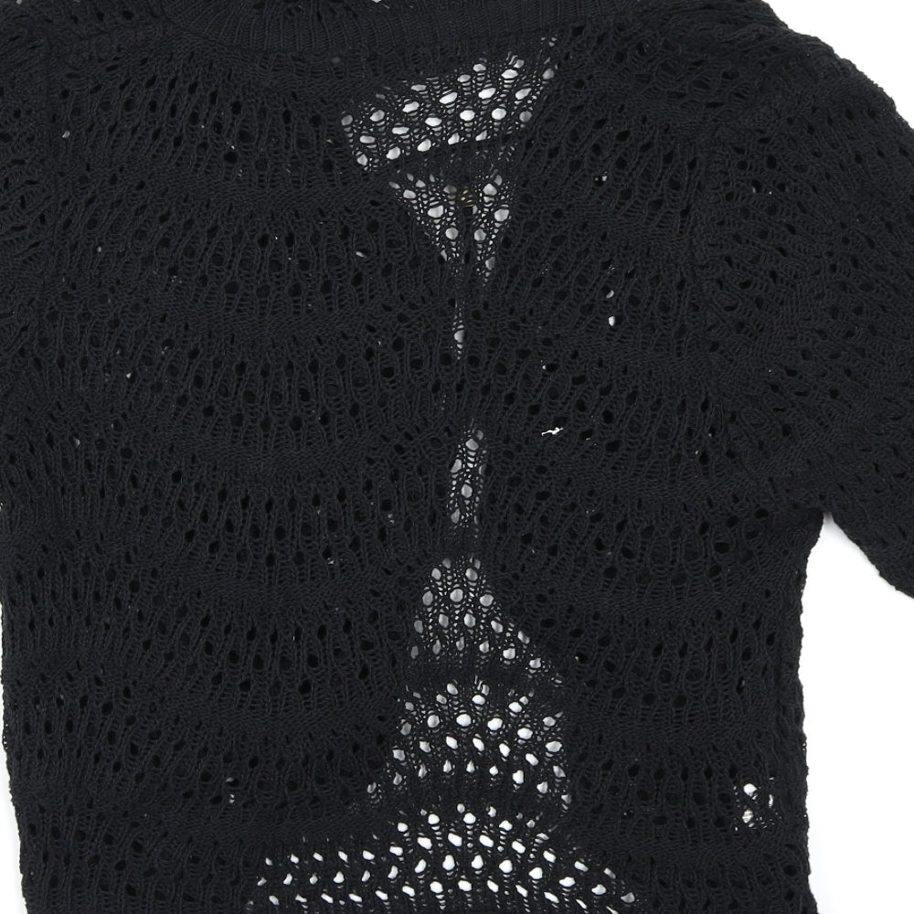 Preworn Womens Black  Knit Shrug Jumper Size 16