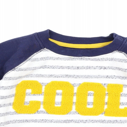 Nutmeg Boys Blue Striped Jersey Pullover Jumper Size 12-18 Months  - Sweatshirt
